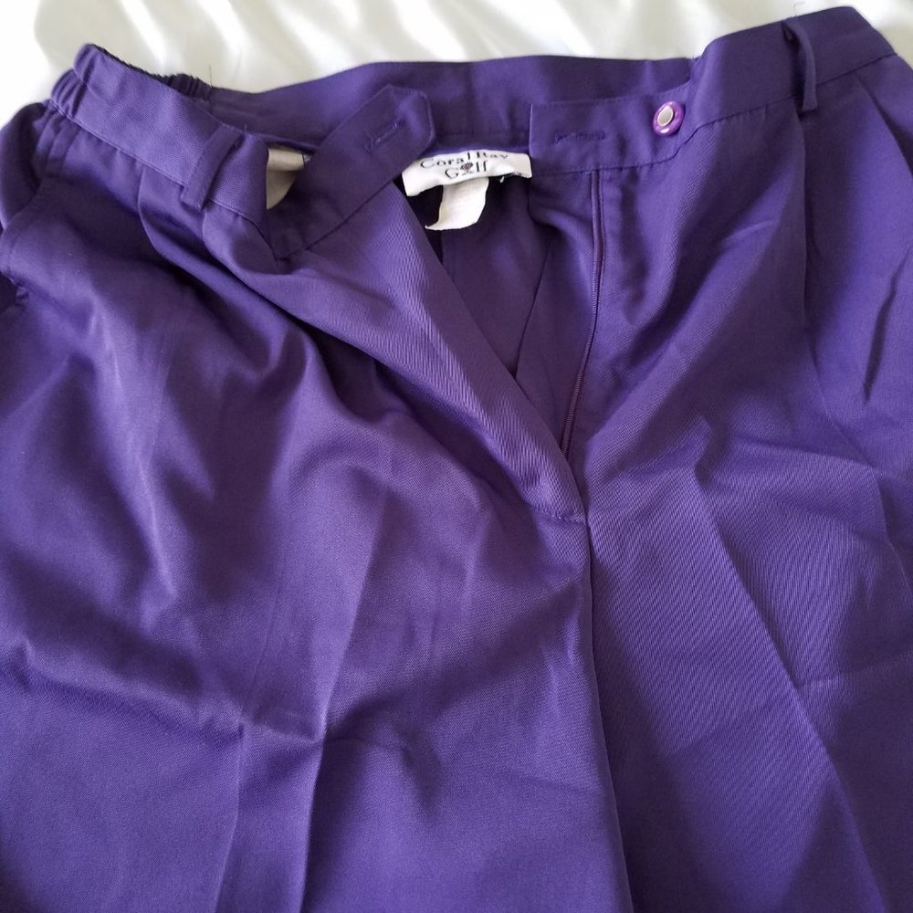Purple golf shorts by Coral Bay
